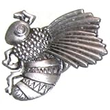 Vintage Bug Tac Pin, Signed Jj In Pewter