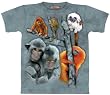 Monkey Collage T-Shirt by The Mountain 100% Cotton Short Sleeve Shirt for Kids, Teens & Adults