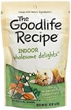 The Goodlife Recipe Indoor Wholesome Deligts Salmon & Garden Greens Flavor Treats for Cats, 3-Ounce Pouches (Pack of 12)