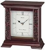 Seiko Mantel Chime Clock Dark Brown Alder Case #QXJ011BLH