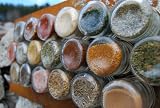 Magnetic Spice Rack for your Fridge (Includes 24 ROUND EMPTY Jars Hand-Stamped with Customized Spice Names from Your Pantry)