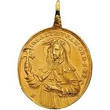 14K Yellow Gold St. Gertrude Medal - 31.00x26.50mm