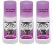 Crystal Body 30063 Crystal Body Deodorant, 2.25-Ounce Roll-Ons in 3 Bottles Packages (Pack of 2)