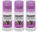 Crystal Body 30063 Crystal Body Deodorant, 2.25-Ounce Roll-Ons in 3 Bottles Packages (Pack of 2)
