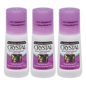 Crystal Body 30063 - 3 Crystal Roll-On Body Deodorants
