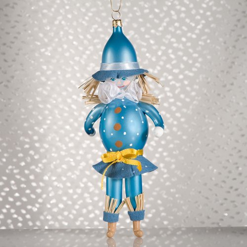 De Carlini Scarecrow Figure Ornament Wizord Of Oz – Blown Glass 8.00 IN