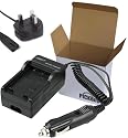 PicknBuy NP-FG1 NP-BG1 Battery Charger compatible with BC-CSGB and Sony CyberShot DSC-H10 DSC-H20 DSC-H3 DSC-H50 DSC-H55 DSC-H7 DSC-H70 DSC-H9 DSC-HX5 DSC-HX5V DSC-HX7V DSC-HX9V DSC-N1 DSC-N2 DSC-T100 DSC-T20 DSC-W100 DSC-W110 DSC-W120 DSC-W130 DSC-W150 DSC-W170 DSC-W200 DSC-W210 DSC-W220 DSC-W230 DSC-W290 DSC-W30 DSC-W300 DSC-W35 DSC-W40 DSC-W50 DSC-W55 DSC-W70 DSC-W80 DSC-W85 DSC-W90 DSC-WX1 DSC-WX10 Camera model with Car adapter and UK Power cord