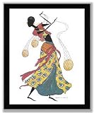 Augusta Asberry - Dancing Gourds - Framed 22.5x18.5 Art Print Poster African-American
