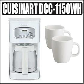 Cuisinart DCC-1150WH 10-cup Coffee Maker Bundle