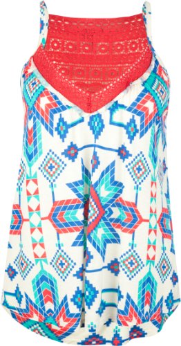FULL TILT Crochet Trim Ethnic Womens Tank