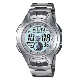 Casio - AQ-160WD-7BVEF - Montre Homme - Multifonction - Quartz analogique et digitale - Bracelet acier - �clairage Illuminator