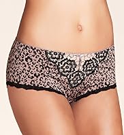 Floral Embroidered & Textured Animal Print Shorts
