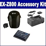 Casio Exilim EX-Z800 Digital Camera Accessory Kit includes: SDCANP80 Battery, SDM-196 Charger, SDC-22 Case