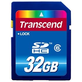 Transcend 32 GB SDHC Class 6 Flash Memory Card TS32GSDHC6
