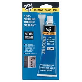 12 Pack Dap 00684 Silicone Multi-Purpose Sealant - Clear 2.8-oz Tube