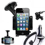 IMOOVE - Kit Support Auto Voiture Apple iPHONE 4/ iPhone 3GS / 3G / V1 et iPOD Touch + Chargeur Autopar IBROZ