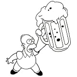 Simpsons - Homer Beer Cutout Decal