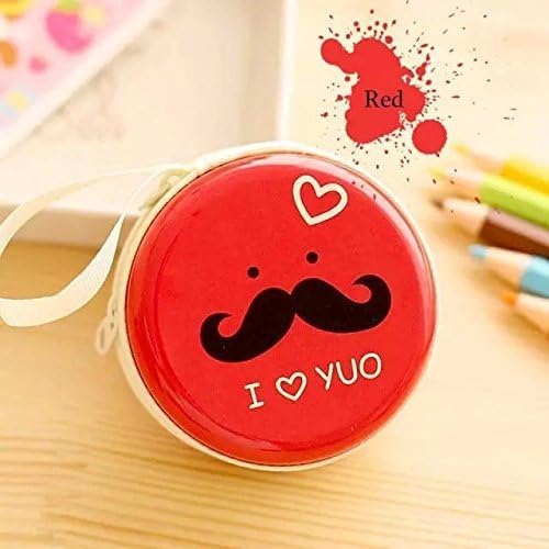BestTopc M-Eustache Creative Design Carrying Pocket Storage Earphone Case for Earphone MP3 Red