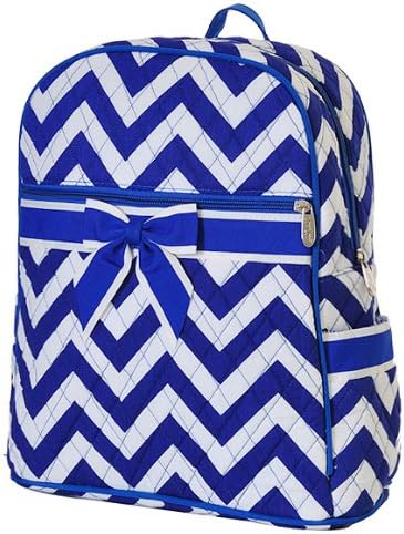 LarLar Oliff Chevron Large Zippered Backpack (Royal)