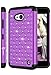 Lumia 640 Case, Style4U Studded Rhinestone Crystal Bling Hybrid Armor Case Cover for Microsoft Lumia 640 with 1 Style4U Stylus [Purple / Black]