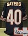 Gale Sayers of the Chicago Bears Autographed Custom Blue Jersey