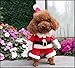 NACOCO Pet Christmas Costumes Dog Suit with Cap Santa Claus Suit Dog Hoodies Cat Xmas Costumes (Red, S)