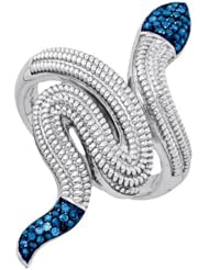 0.15CTW-BLUE DIA RING