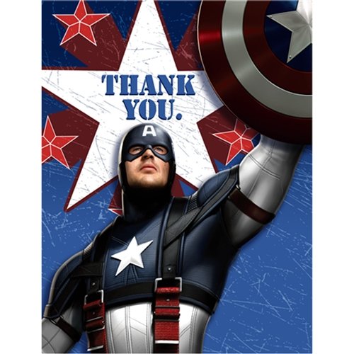  Captain America Thank You Notes (8ct)