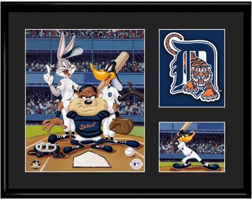 Detroit Tigers MLB Limited Edition Lithograph Featuring The Looney Tunes As Detroit Tigers