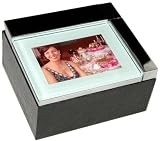 Leatherette & Silver Photo Frame Jewelry Box