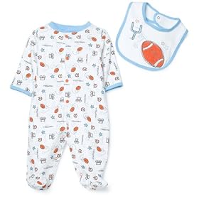 Little Me Football Layette White