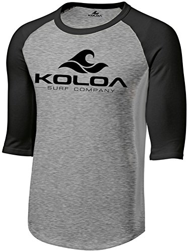 Koloa Surf Co.(tm) Wave Logo Raglan 3/4 Sleeve Shirt