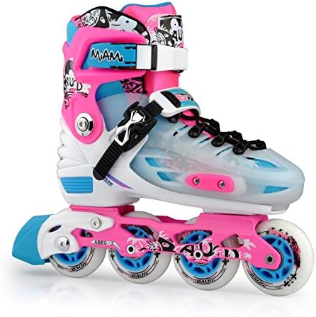 Smartodoors Children's Miami 4 Size Adjustable Skate (Pink+Blue, M3-5)