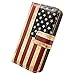 Bfun Packing Retro American Flag Card Slot Wallet Leather Cover Case for iPhone 5 5G 5S