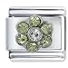 Jewelry : August Birthstone Flower Italian Charm Bracelet