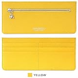 HANSMARE SLIM WALLET 長財布 レディース メンズ 天然牛革 チャームタイプドクロSET (Yellow)