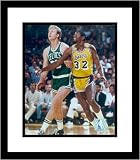 Larry Bird & Magic Johnson Framed 8x10 Photo - Los Angeles Lakers Posting Up