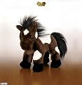 Webkinz Virtual Pet Plush - PINTO HORSE ( w/ Green Caring Valley Tag)