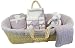 Tadpoles Cable Knit Moses Basket Gift Set, Lavender