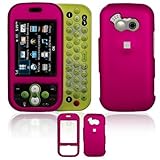 Solid Rose Pink Rubber Feel Snap-On Cover Hard Case Cell Phone Protector fo ....