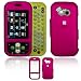 Solid Rose Pink Rubber Feel Snap-On Cover Hard Case Cell Phone Protector for LG Neon GT365
