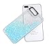 iPhone 7 Plus Case, Caka iPhone 7 Plus Hard Case Flowing Liquid Floating Luxury Bling Glitter Sparkle Case Cover Fashion Design for iPhone 7 Plus - (Blue)