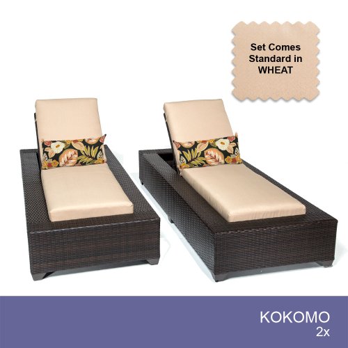 Kokomo Chaise Set of 2 Outdoor Wicker Patio Furniture Reviews