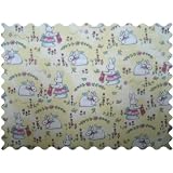 Bunnies Yellow Garden Fabric - By The Yard by sheetworld