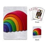 Playing Cards Deck of Gay Pride Flag Rainbow Wood Blocks