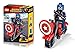 BIGOCT® Marvel DC Super Heroes Action Mini Figure with Vehicle Motorcycle (Lot of 16)