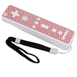 Controller Sticker w/ Wrist Strap for Nintendo Wii, Red Honeycomb