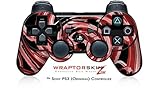 Sony PS3 Controller Skin Alecias Swirl 02 Red