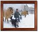 DINNER CALL Horse Dog Boy Robert Duncan Framed Print