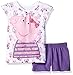 Peppa Pig Toddler Girls' Clothing Shop (Multiple Styles), Set White/Purple, 4T